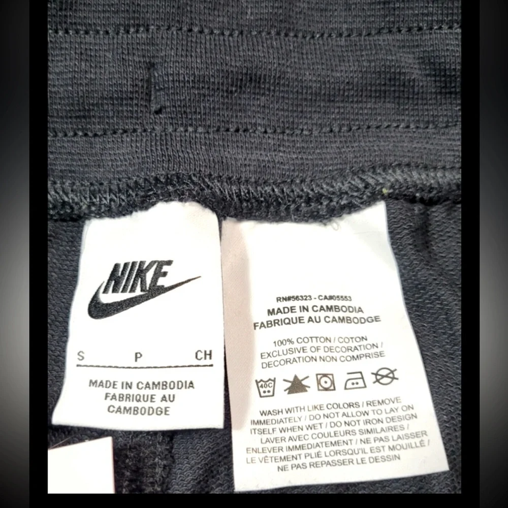 NIKE French Terry Alumni Basketball Shorts Swoosh Logo Pockets 100% Cotton SzS